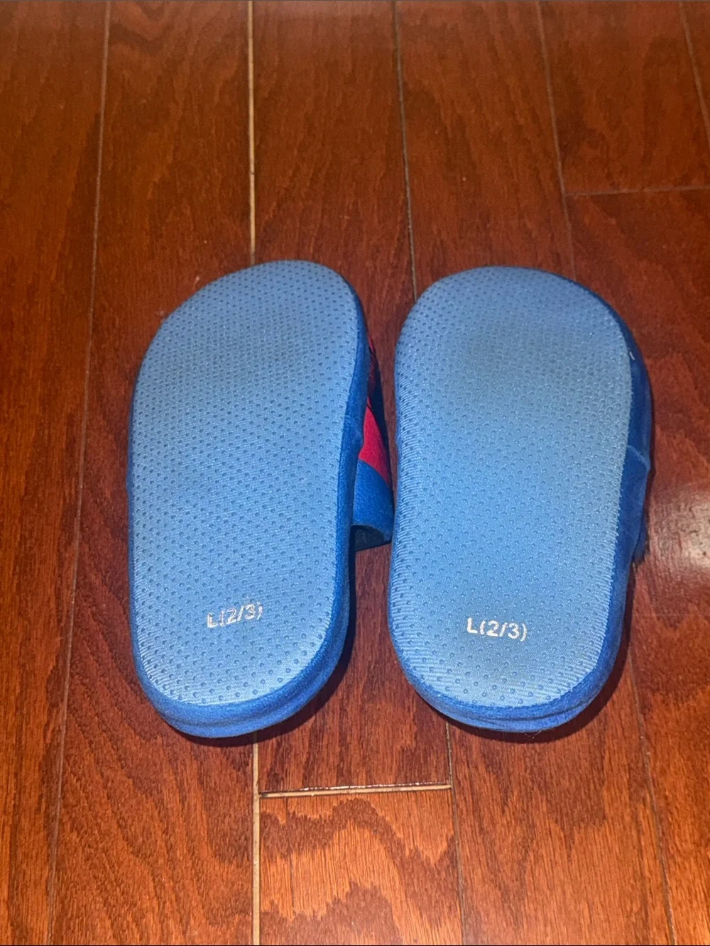 Marvel Spider-Man Kids Blue and Red Slide Slippers